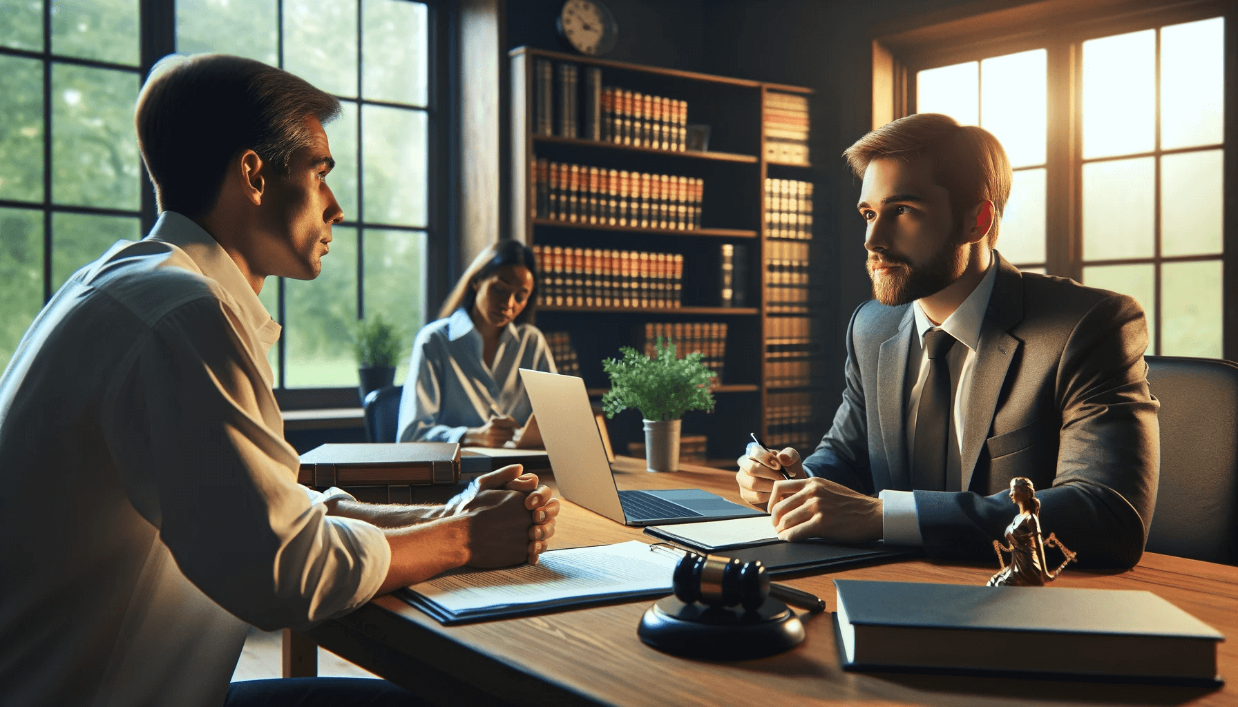 a client meeting with a family lawyer
